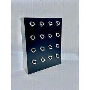 New Black frame with 16 removable glass tube bud vases or propagation station